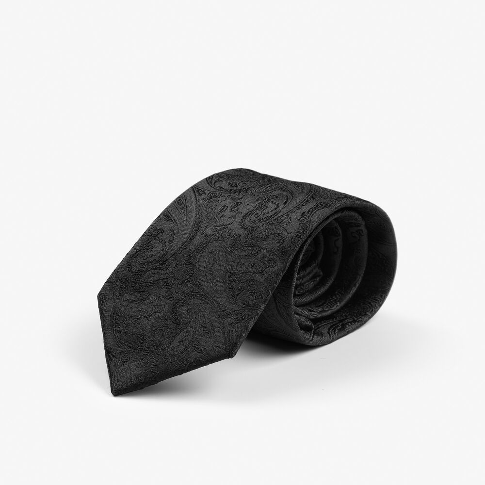 Solid Paisley Tie With Giftbox - 11