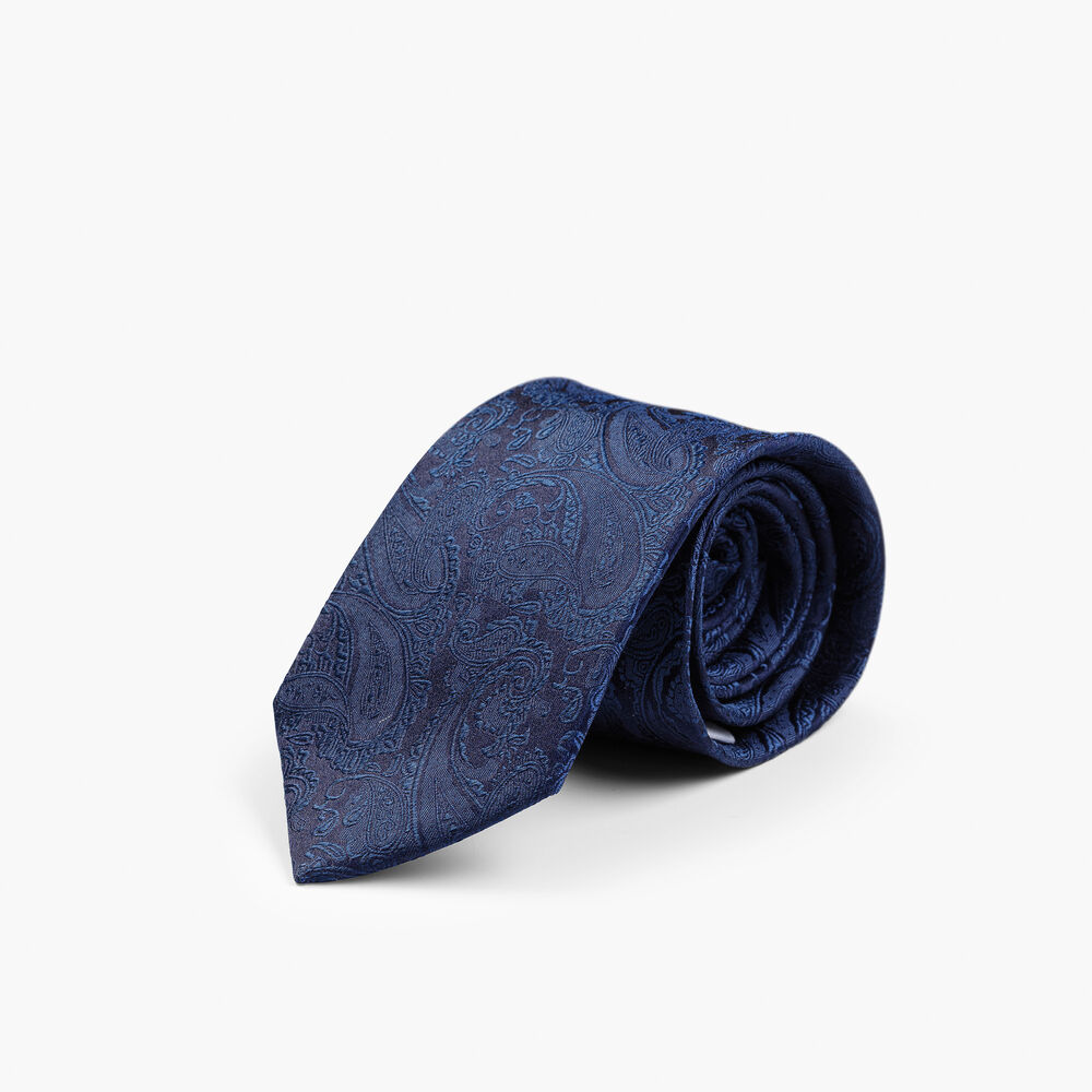 Solid Paisley Tie With Giftbox - 7