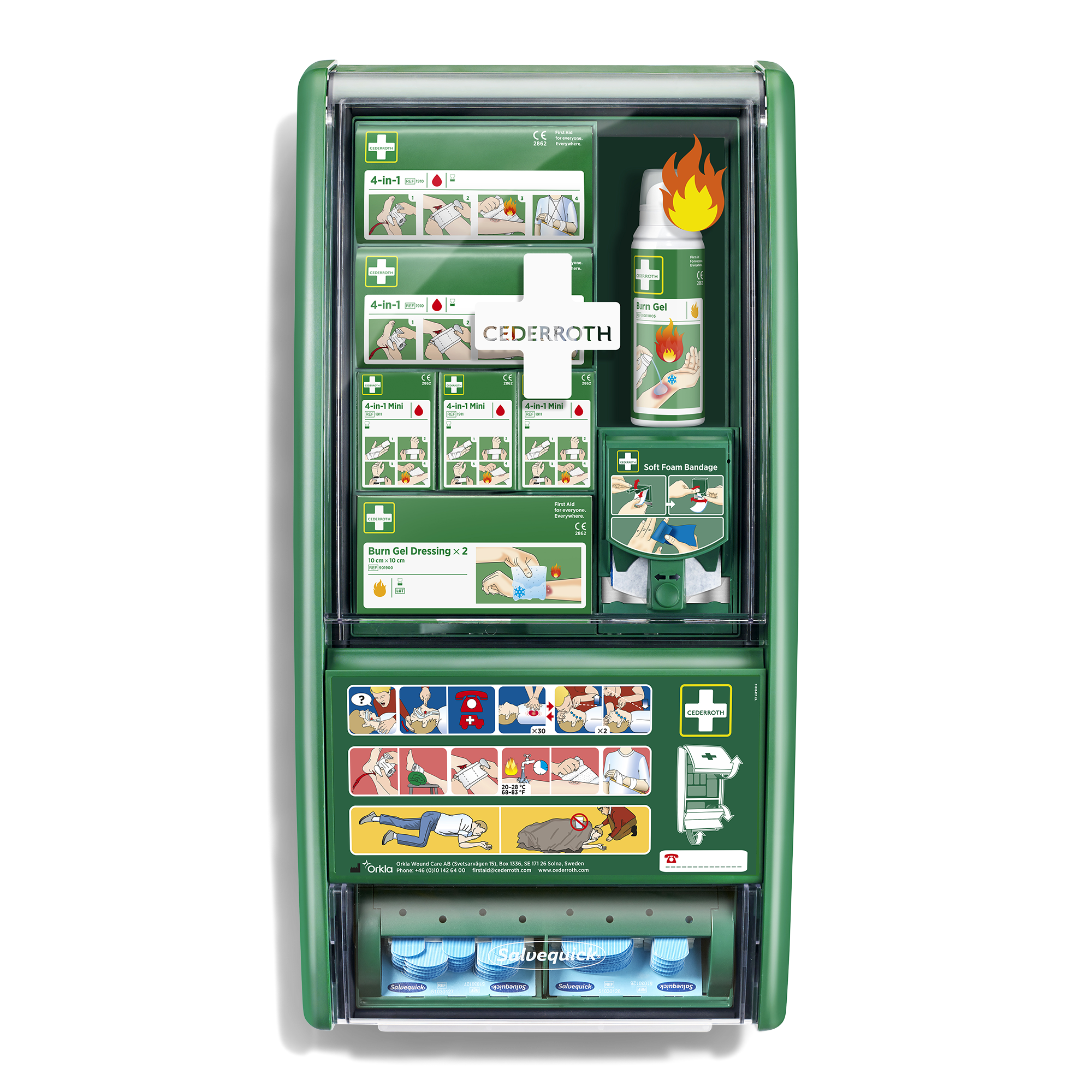 Detectable Plasters First Aid & Burn Station