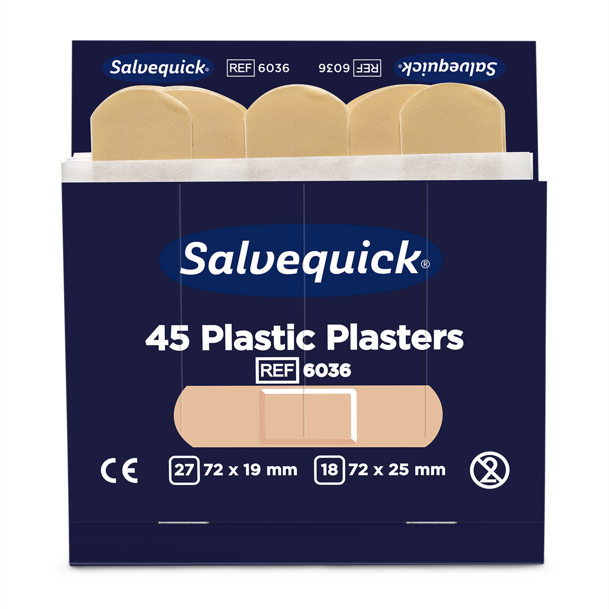 Plastic Plasters 45 pcs 6 Refill