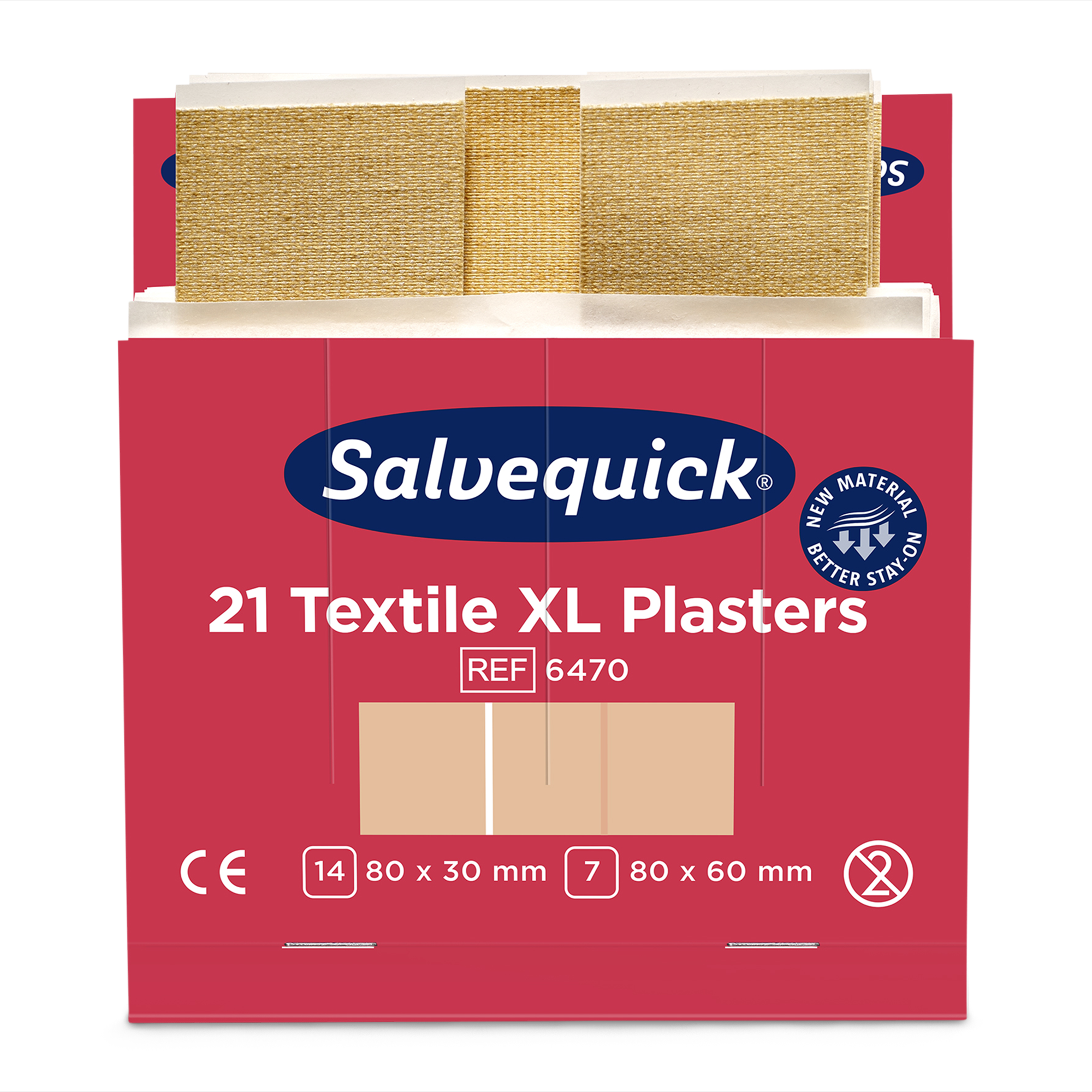 Extra Large Textile Plasters 21 pcs 6 Refill