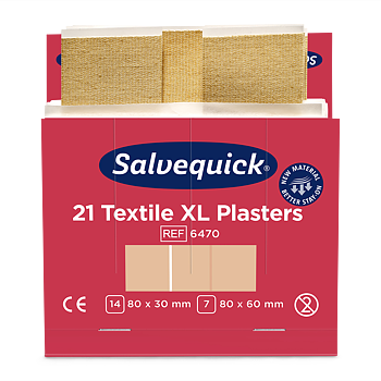 Extra Large Textile Plasters 21 pcs 6 Refill