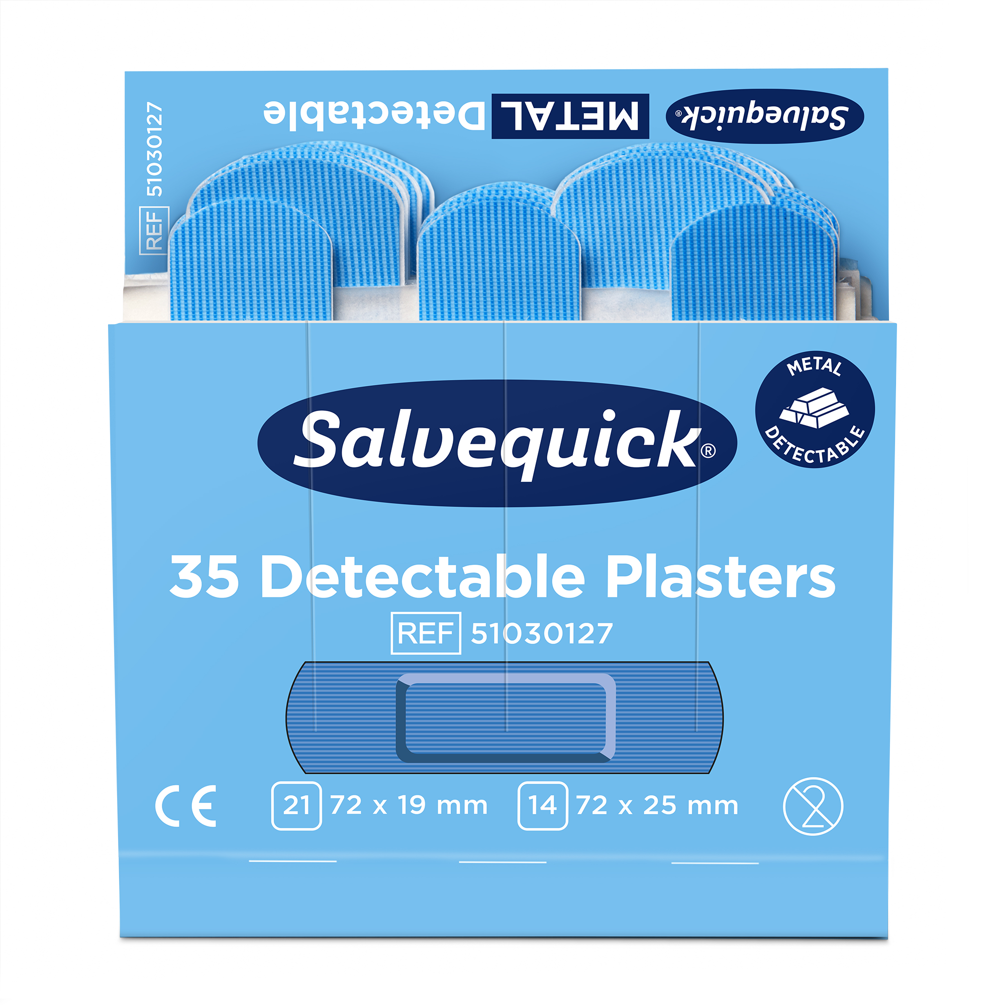 Detectable Plasters 35 pcs 6 Refill