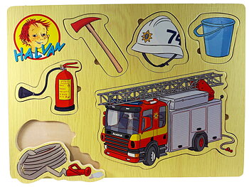 Halvan brandbil fingerpussel - 6 bitar