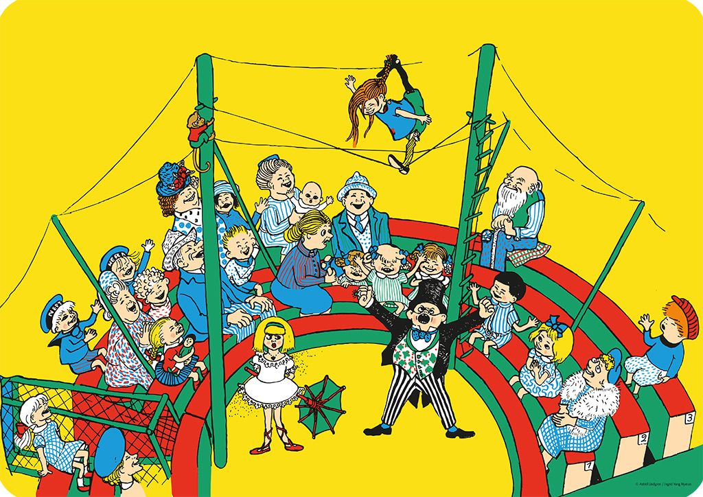 Underlägg Pippi Långstrump på cirkus