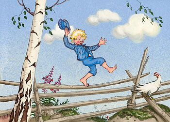 Vykort A6 Emil i Lönneberga