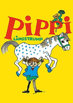 Vykort A6 Pippi Långstrump med häst