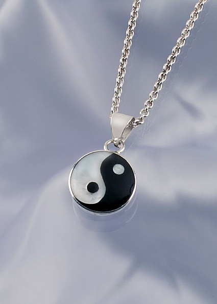 YinYang silver necklace