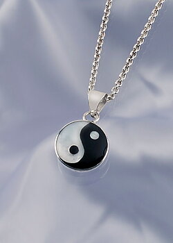 YinYang silver necklace