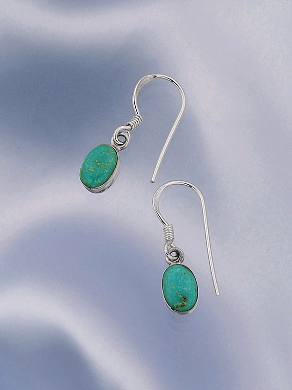 Turquoise silver earrings
