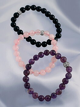 Semiprecious stones on a bracelet