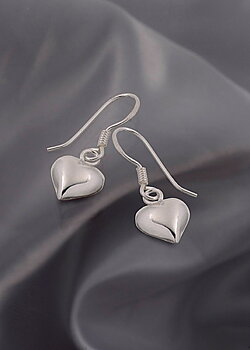 Heart earring in sterlingsilver