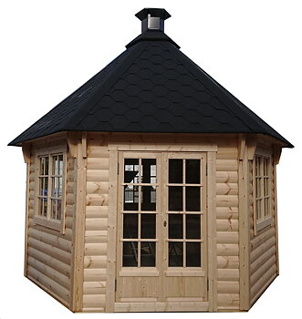 Kampanje LYSTHUS 6 KANT  9,2M²  Halvsirkulært tømmer