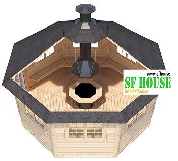 LUSTHUS 16,9M² ORIGINAL Rett tømmer