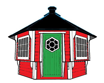 GRILLHUS BIANCA S 9,2m² Halvrund tømmer