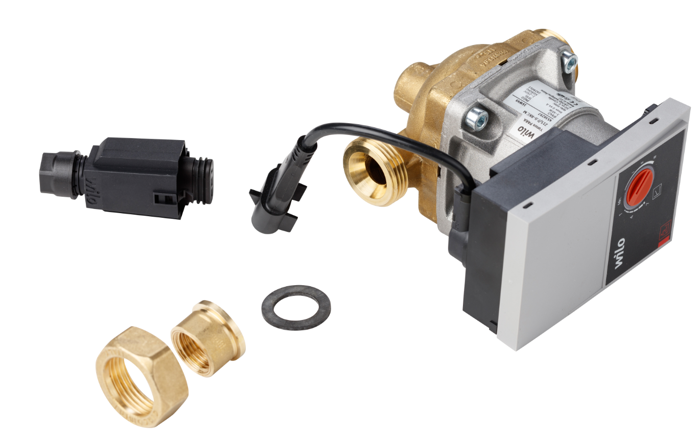 Pump 130 mm 1-fas med unionkopplingar