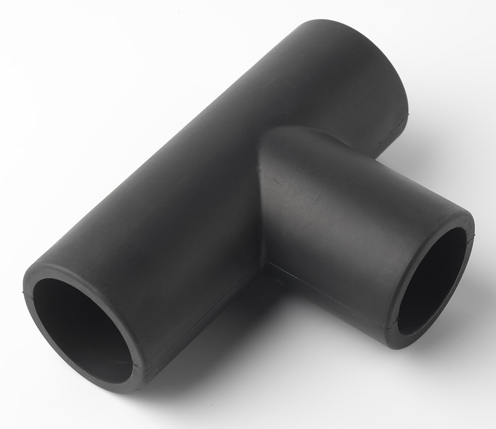 T-tube 50/40/47, of rubber