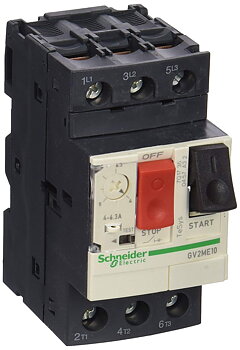 Motorskyddsbrytare GV2ME10; 4-6.3A
