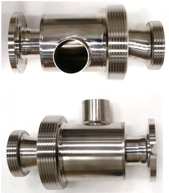 Clean & Clamp, Ø51 mm (2")  mit Nippel SMS 63,5, Reinigungsanschluss  links