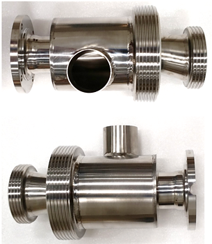 Clean & Clamp, Ø51 mm (2")  mit Nippel SMS 63,5, Reinigungsanschluss  links