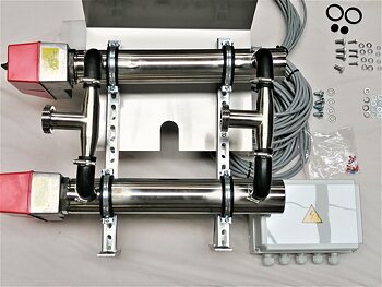 Heizungssatz für Silo, bestehend aus 2 Stück Heizungen 10 kW, 3 x 400 V, Schaltkasten und Kabeln