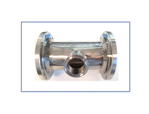 Adapter for robot milking for connection of Ø38 mm milk line. Fits DeLaval and partially GEA
