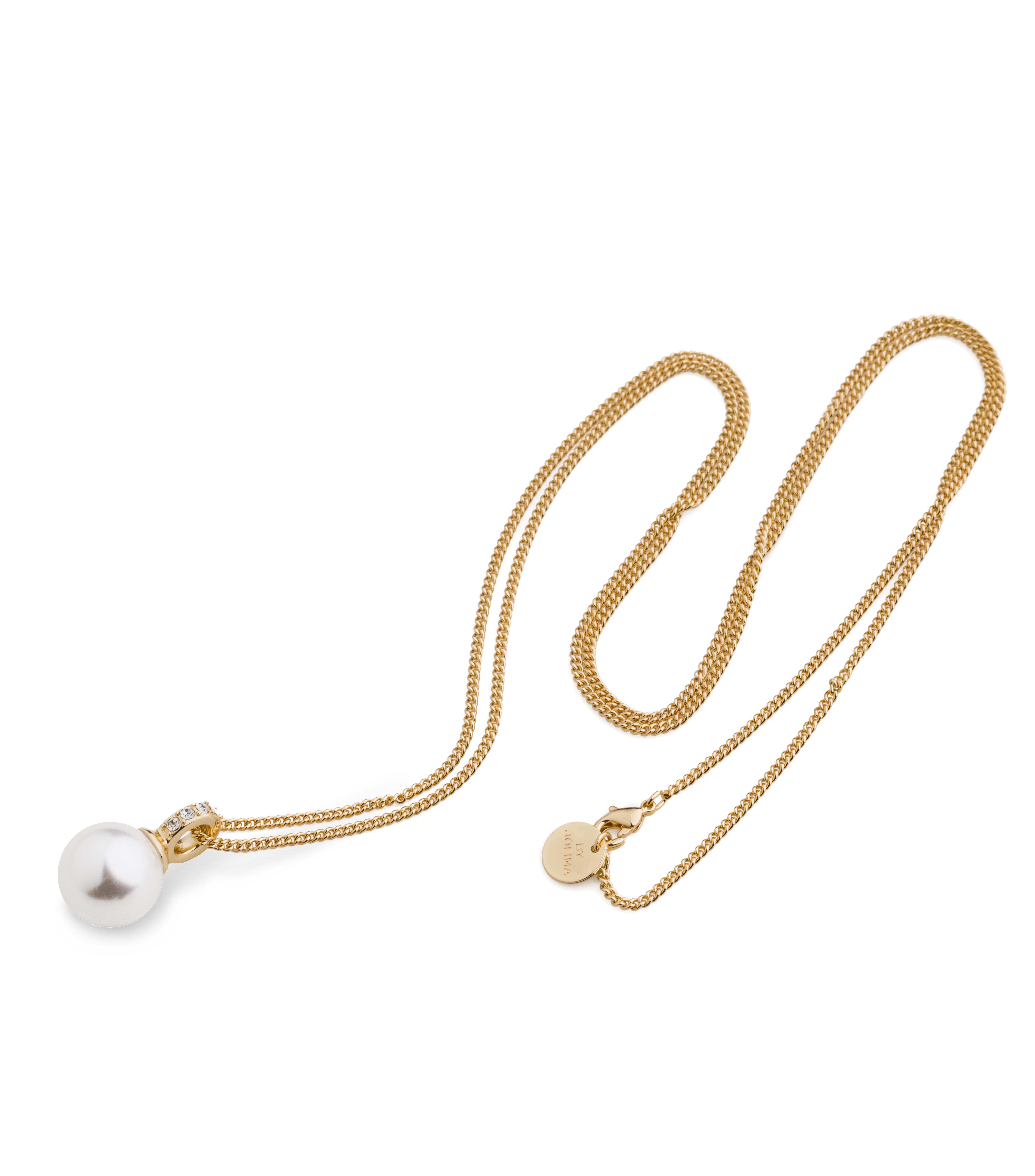 Liz Pearl pendant Necklace 85 cm, Gold - 3