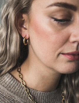 Carol small hoop, Gold