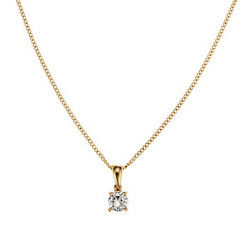 Evita crystal necklace , gold