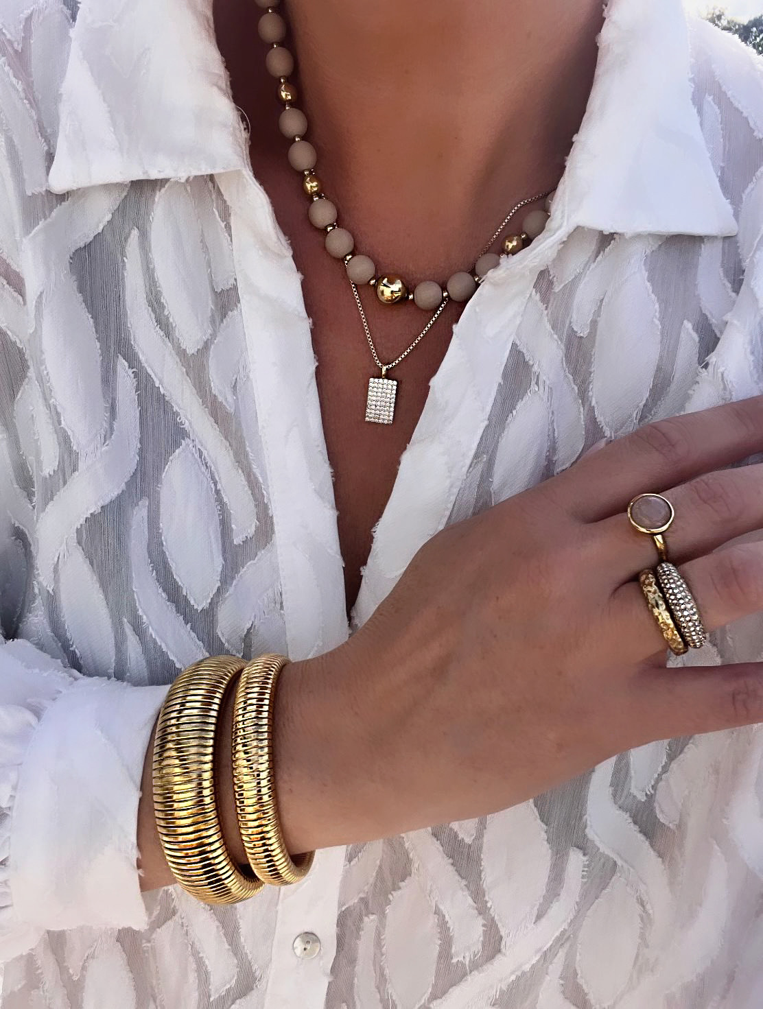 Coco bangle, small gold - 2