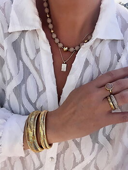 Coco bangle, small gold