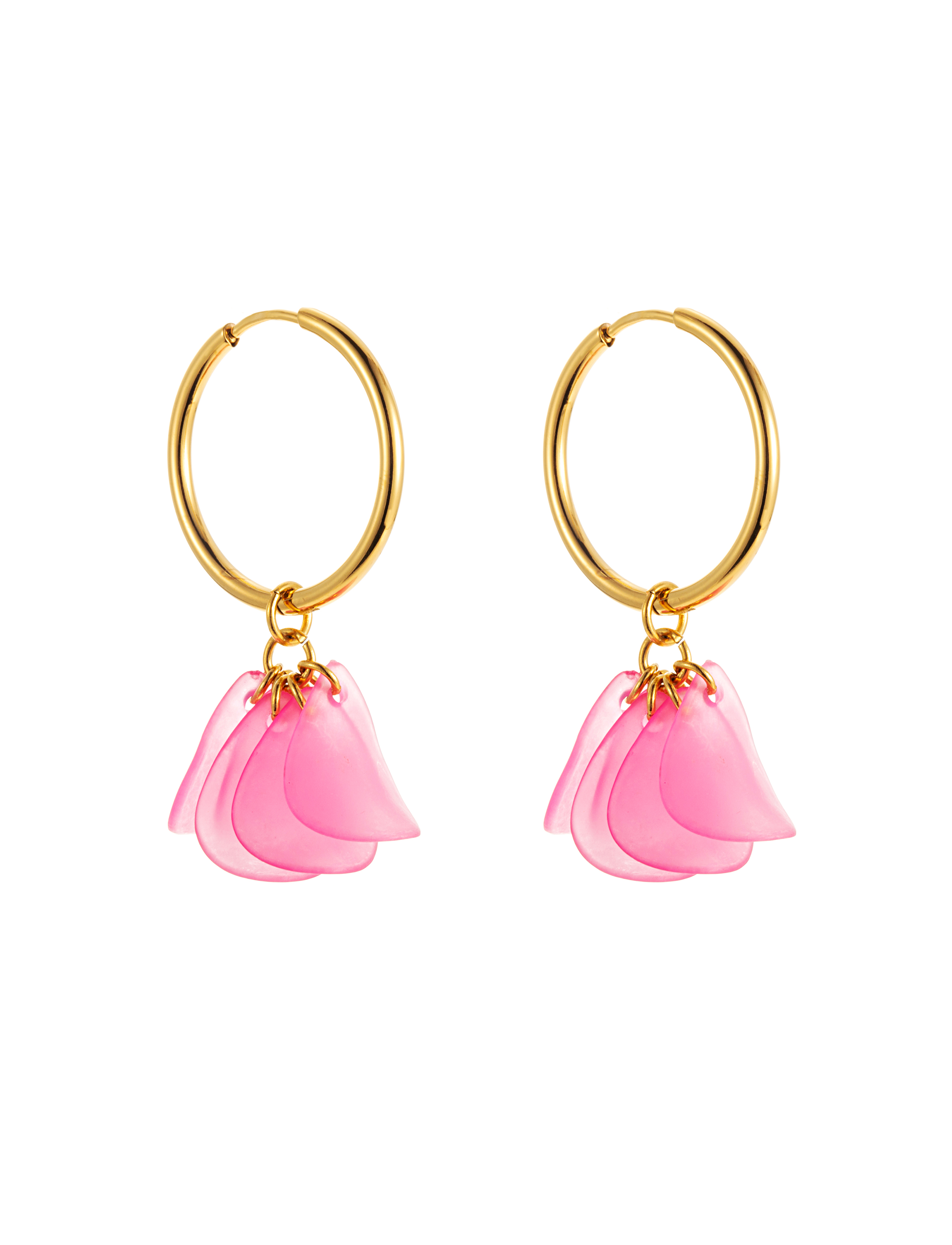 Nice hoop earring pink gold