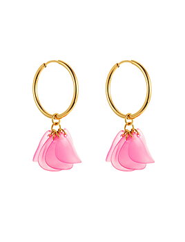 Nice hoop earring pink gold