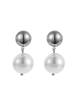 Jolie pearl earring, steel