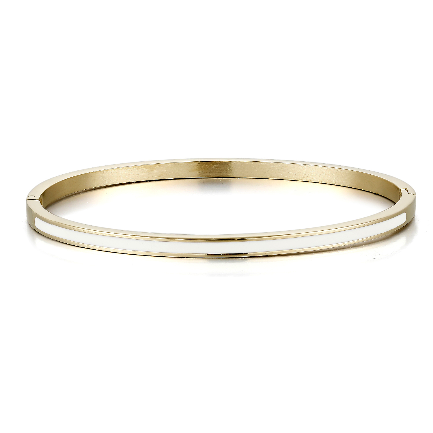Poppy mini bangle, white gold - 5