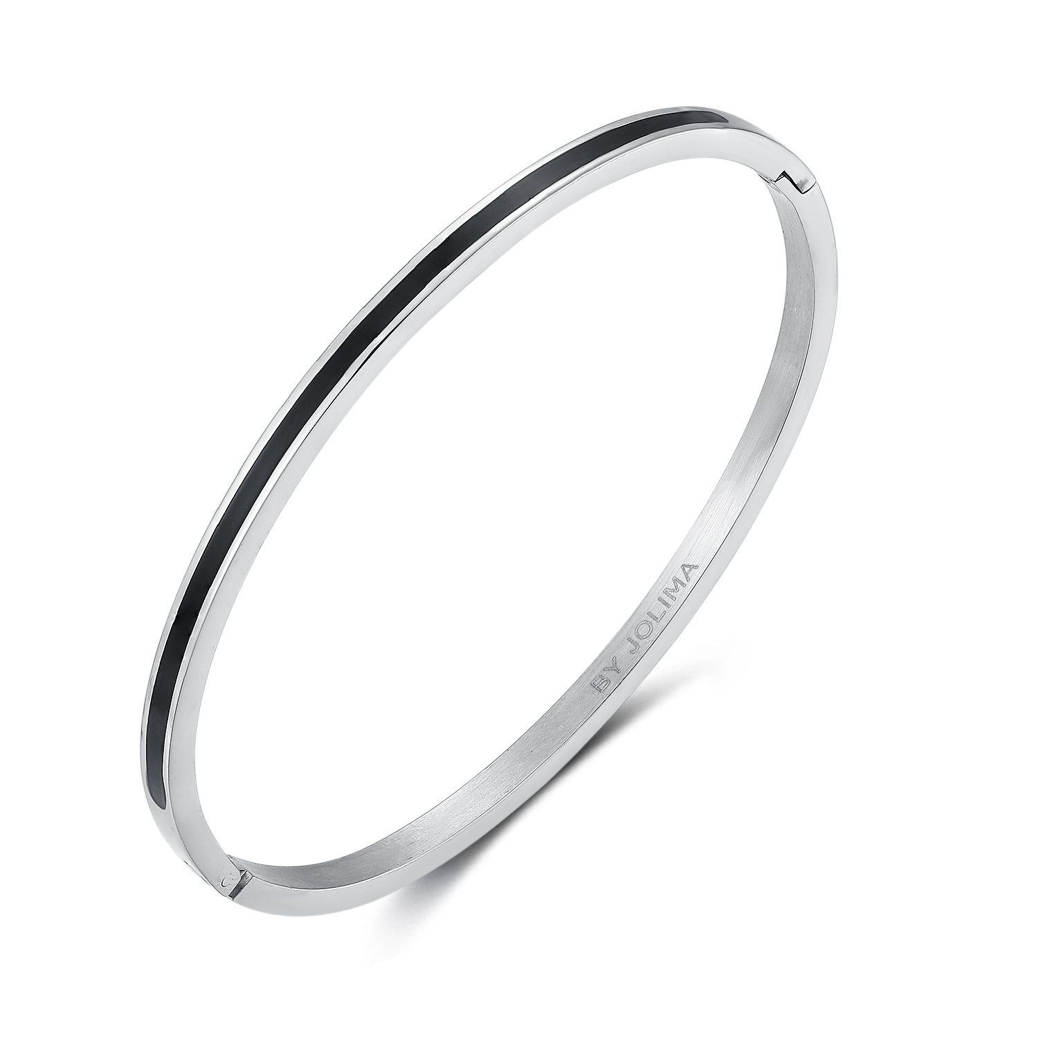 Poppy mini bangle, black silver