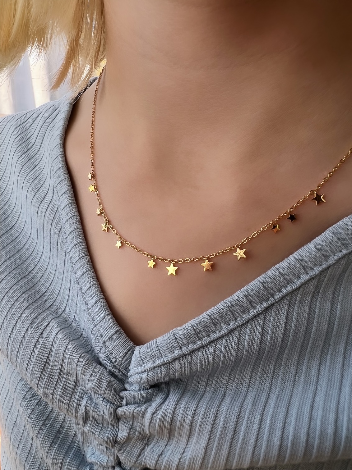 Multistar necklace , gold kids - 2