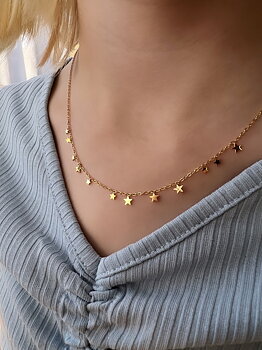 Multistar necklace , gold kids