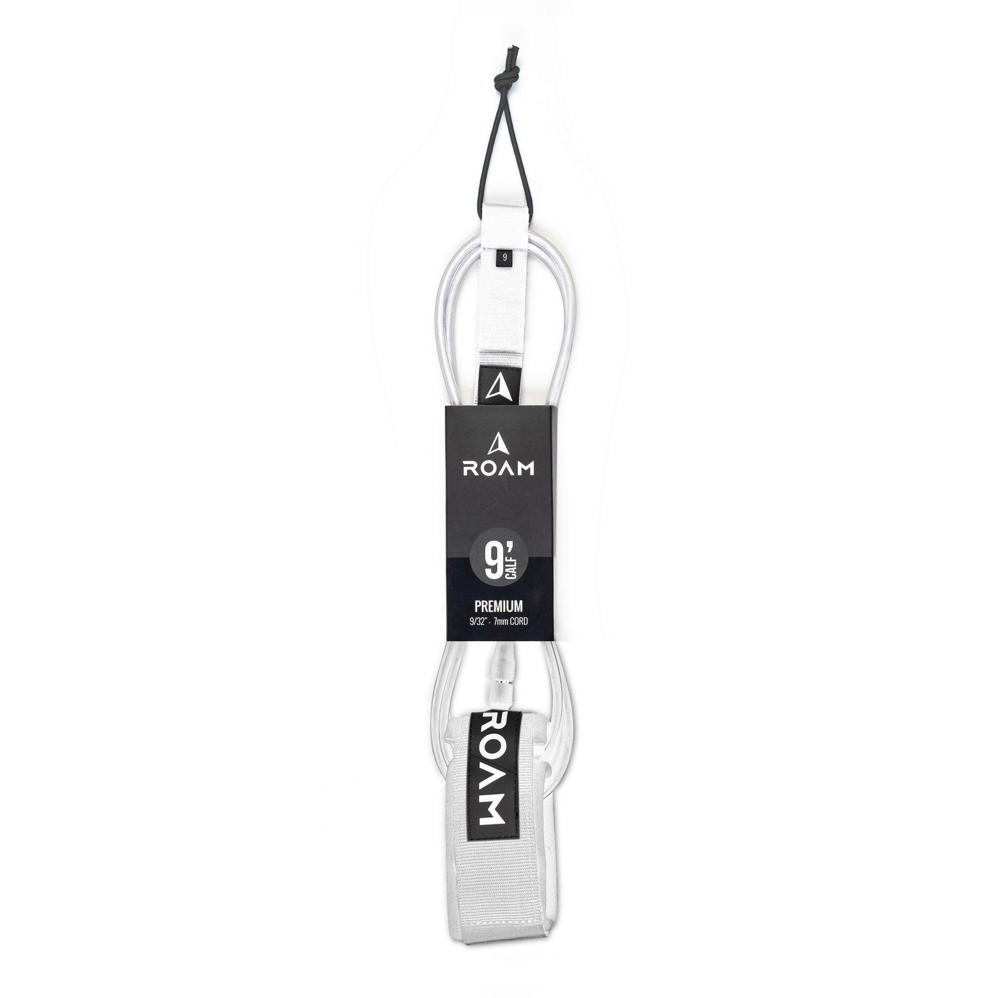 ROAM Surfboard Leash Premium 9.0 Calf 7mm white