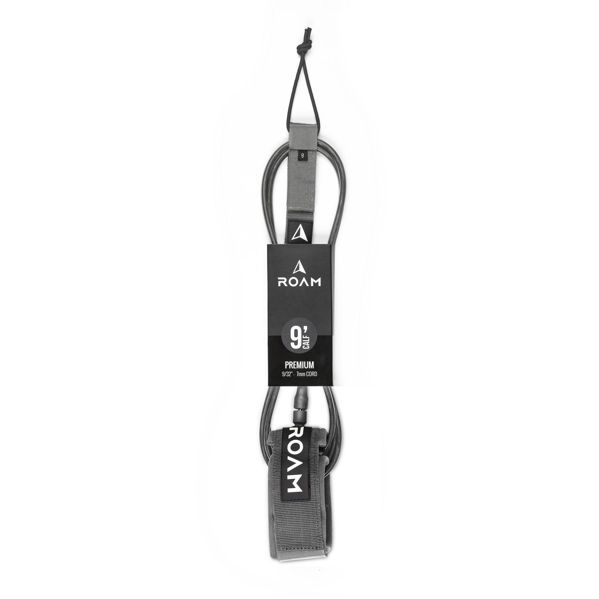 ROAM Surfboard Leash Premium 9.0 Calf 7mm gray