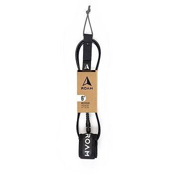 Roam Surfboard ECO Leash Recycled 6.0 7mm Black