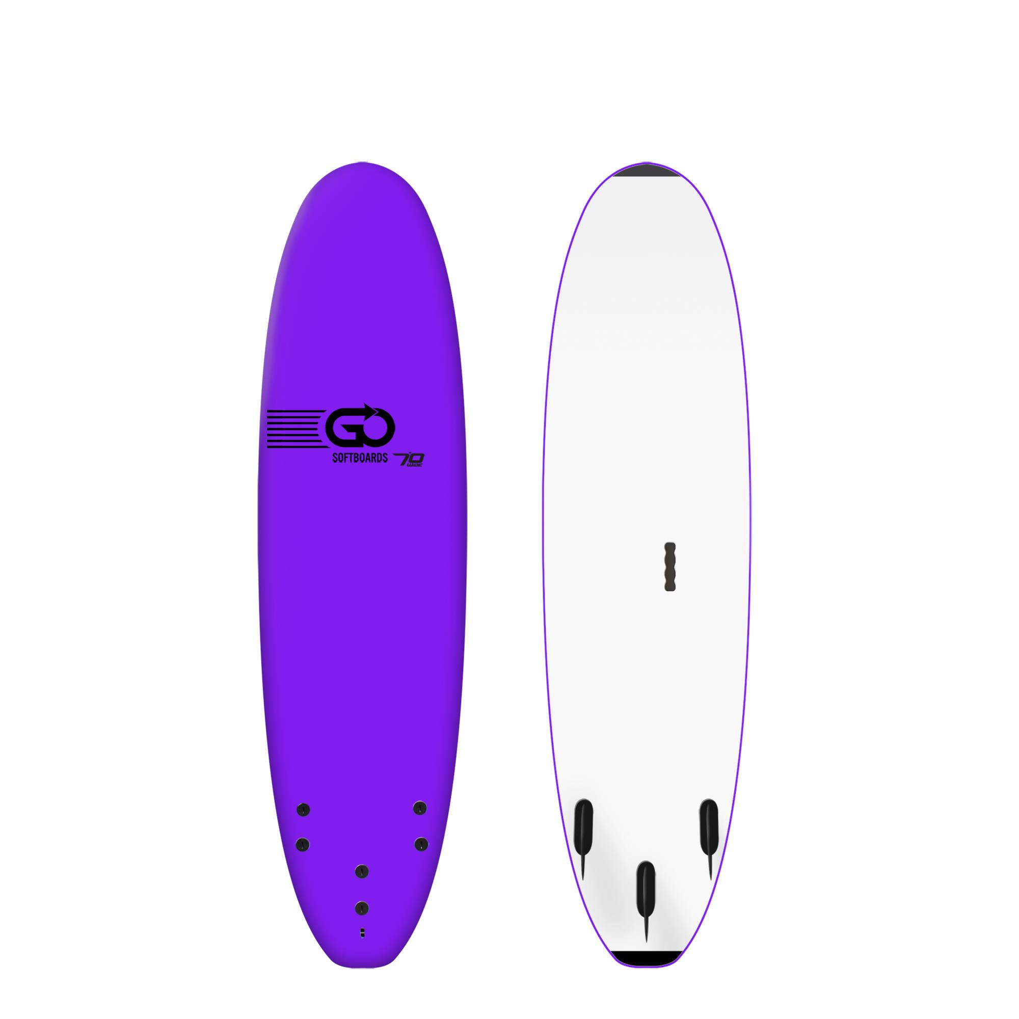 GO Softboard School Surfboard 7.0 wide body purple