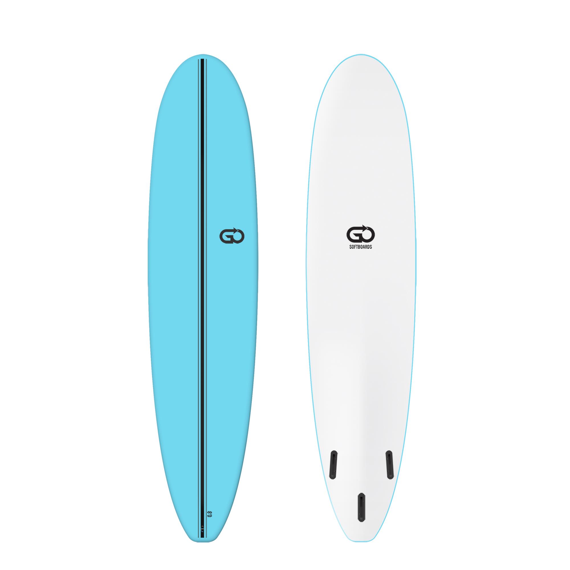 GO Softboard 8.0 Surf Range Soft Top Surfboard Blu