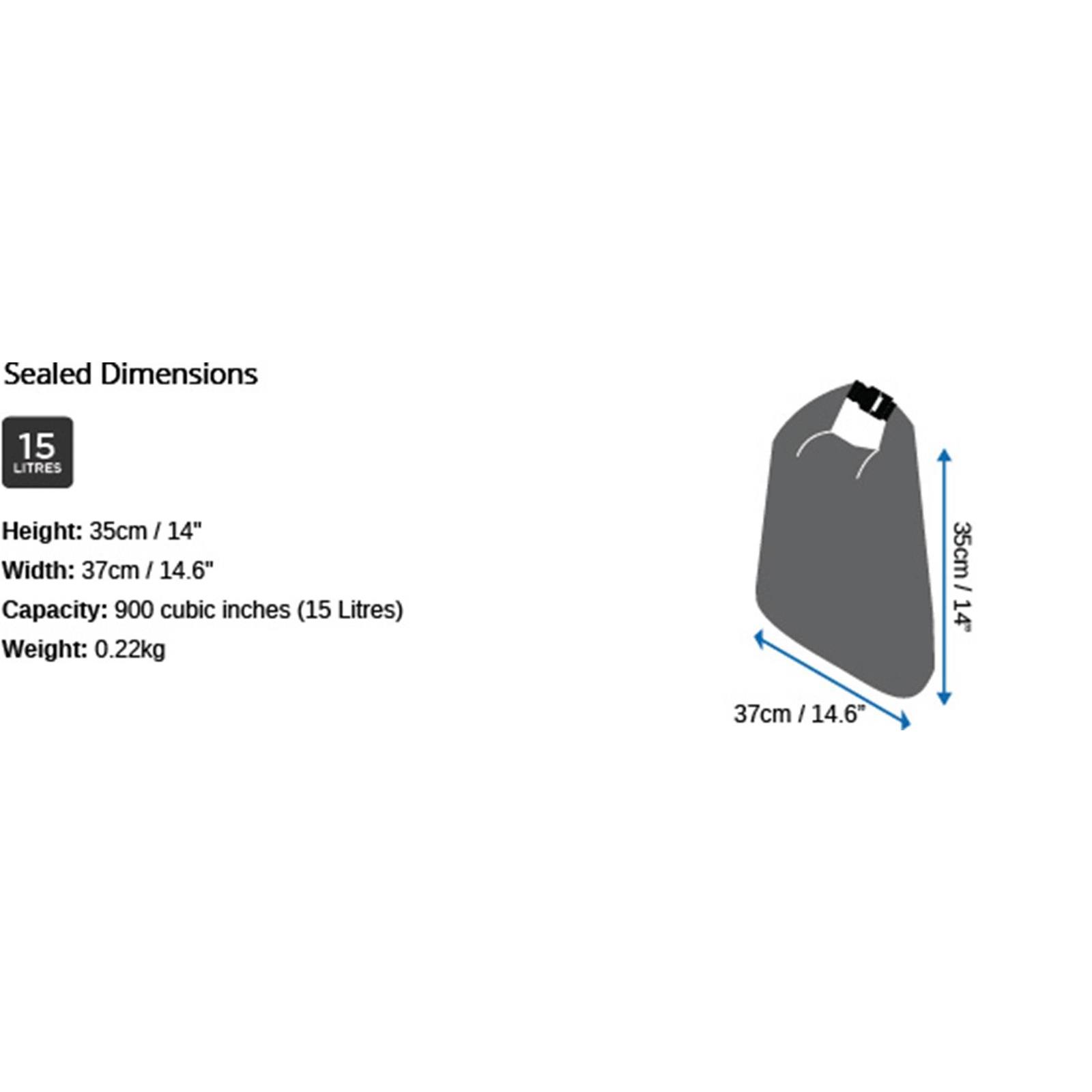 Overboard Dry Flat Bag 15 Liter black - 5
