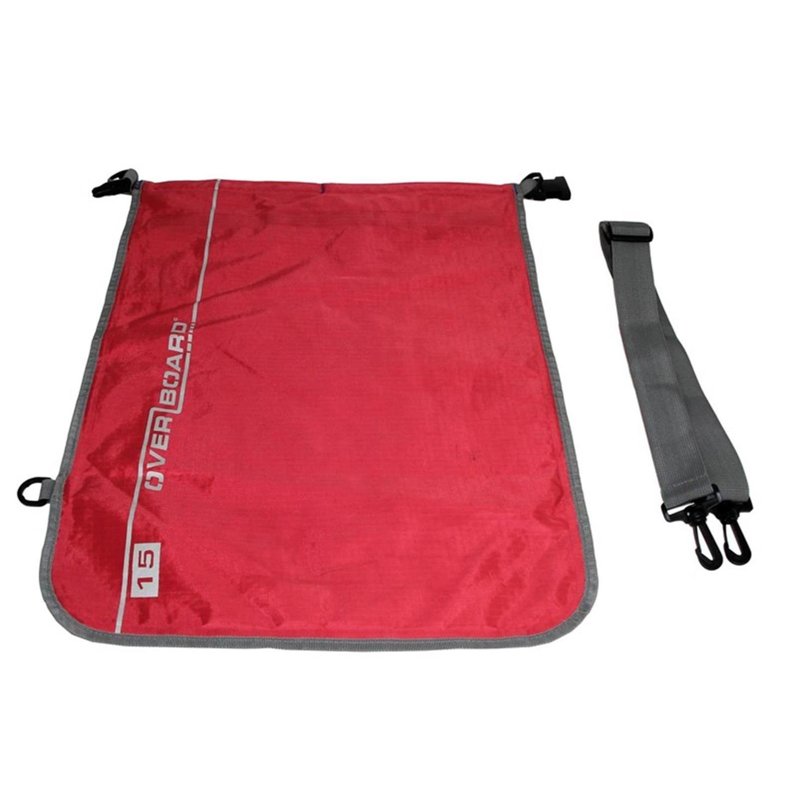 Overboard Dry Flat Bag 15 Liter red - 3