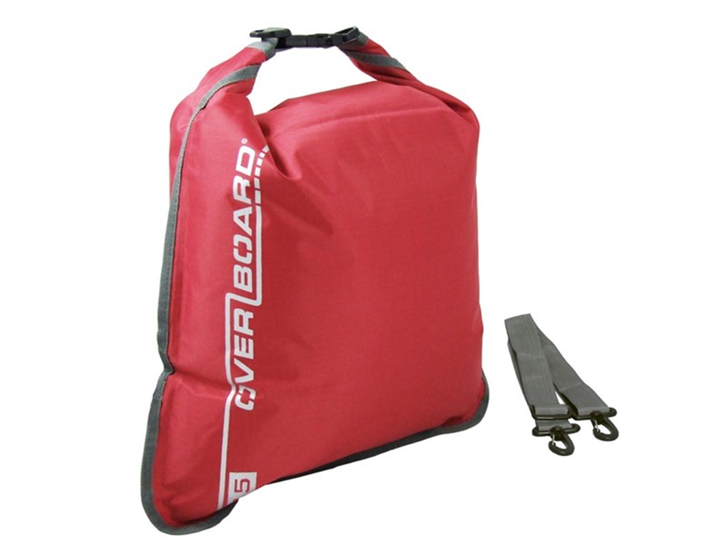 Overboard Dry Flat Bag 15 Liter red