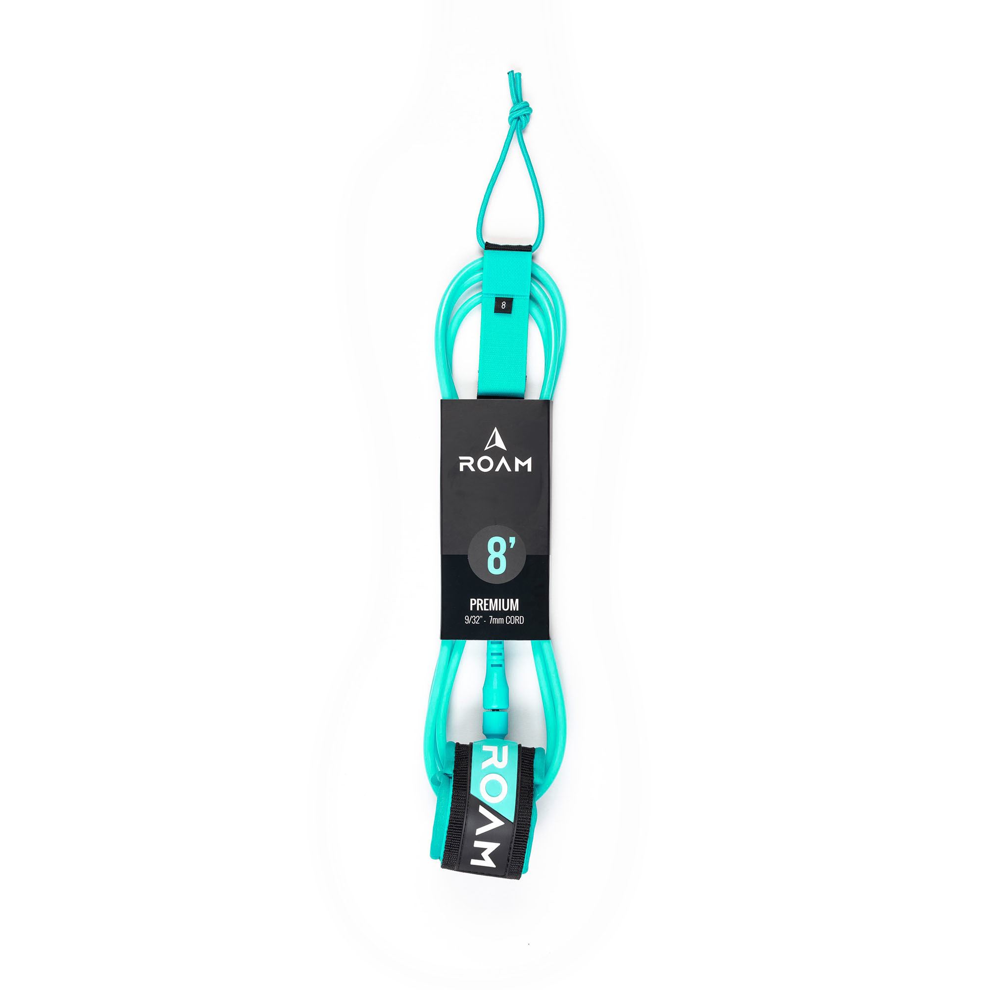 ROAM Surfboard Leash Premium 8.0 244cm 7mm green