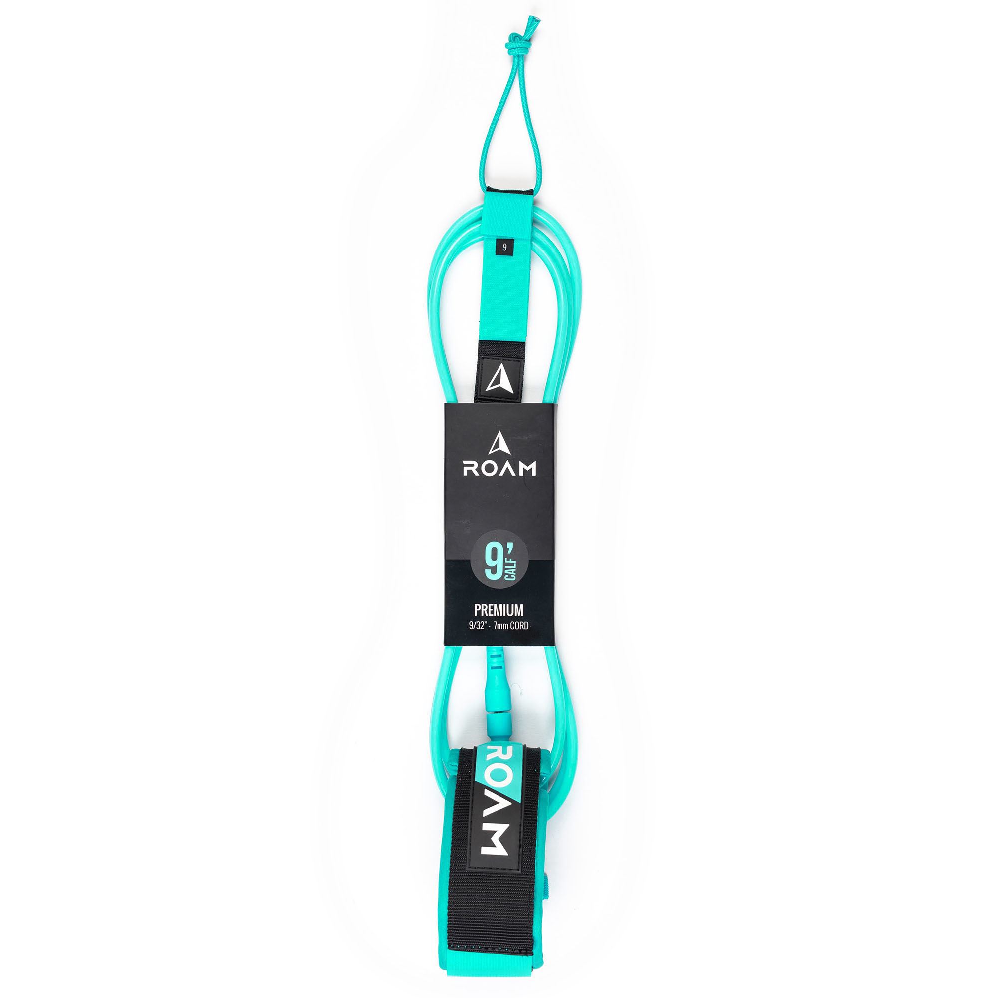 ROAM Surfboard Leash Premium 9.0 Calf 7mm green