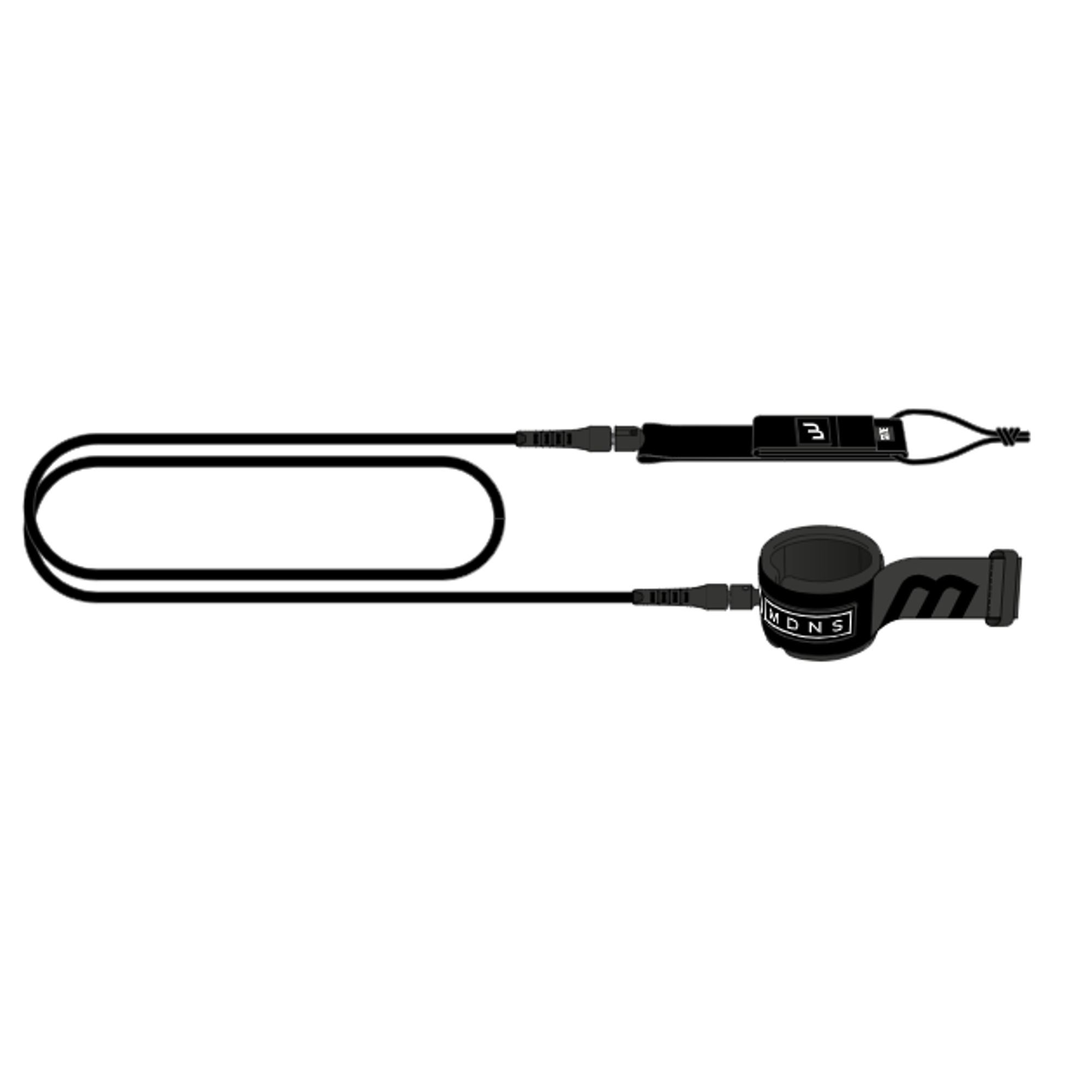 MDNS Surfboard Leash 6.0 180cm 7mm black
