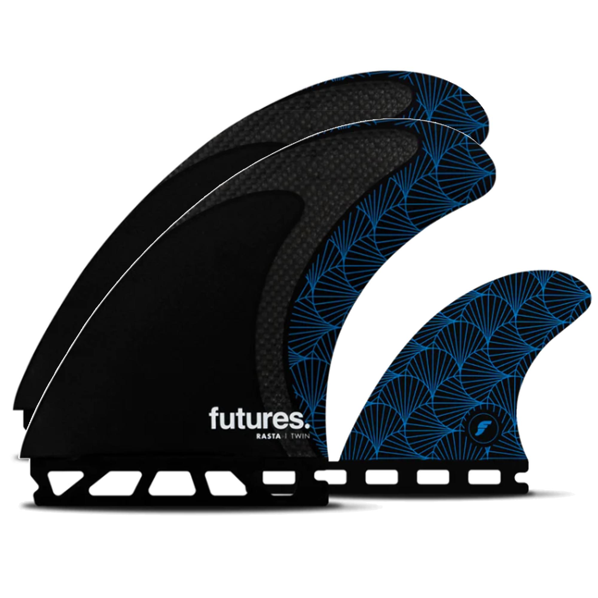 FUTURES Fins Twin Set Rasta Honeycomb Carbon